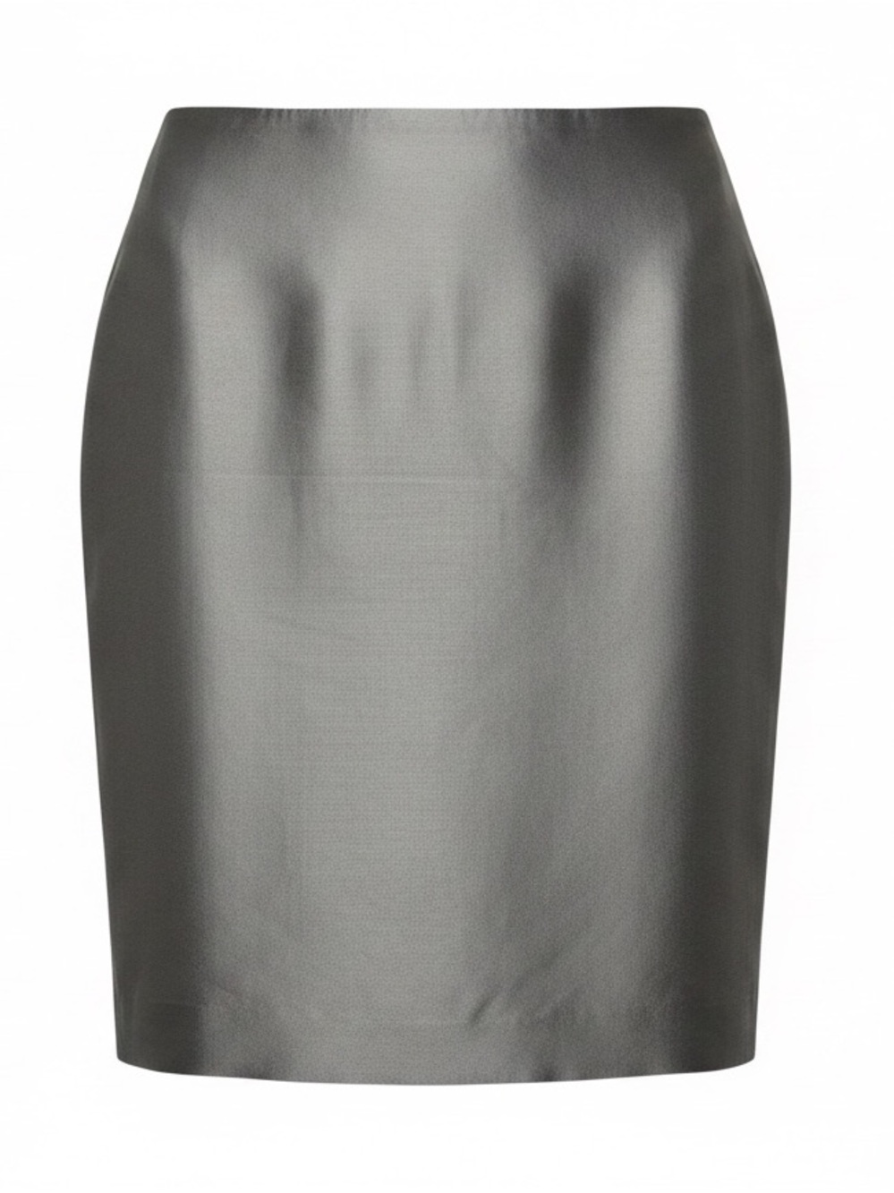 Lafayette 148 New York Metallic Gray Silk-Cotton Pencil Skirt Sz 4
